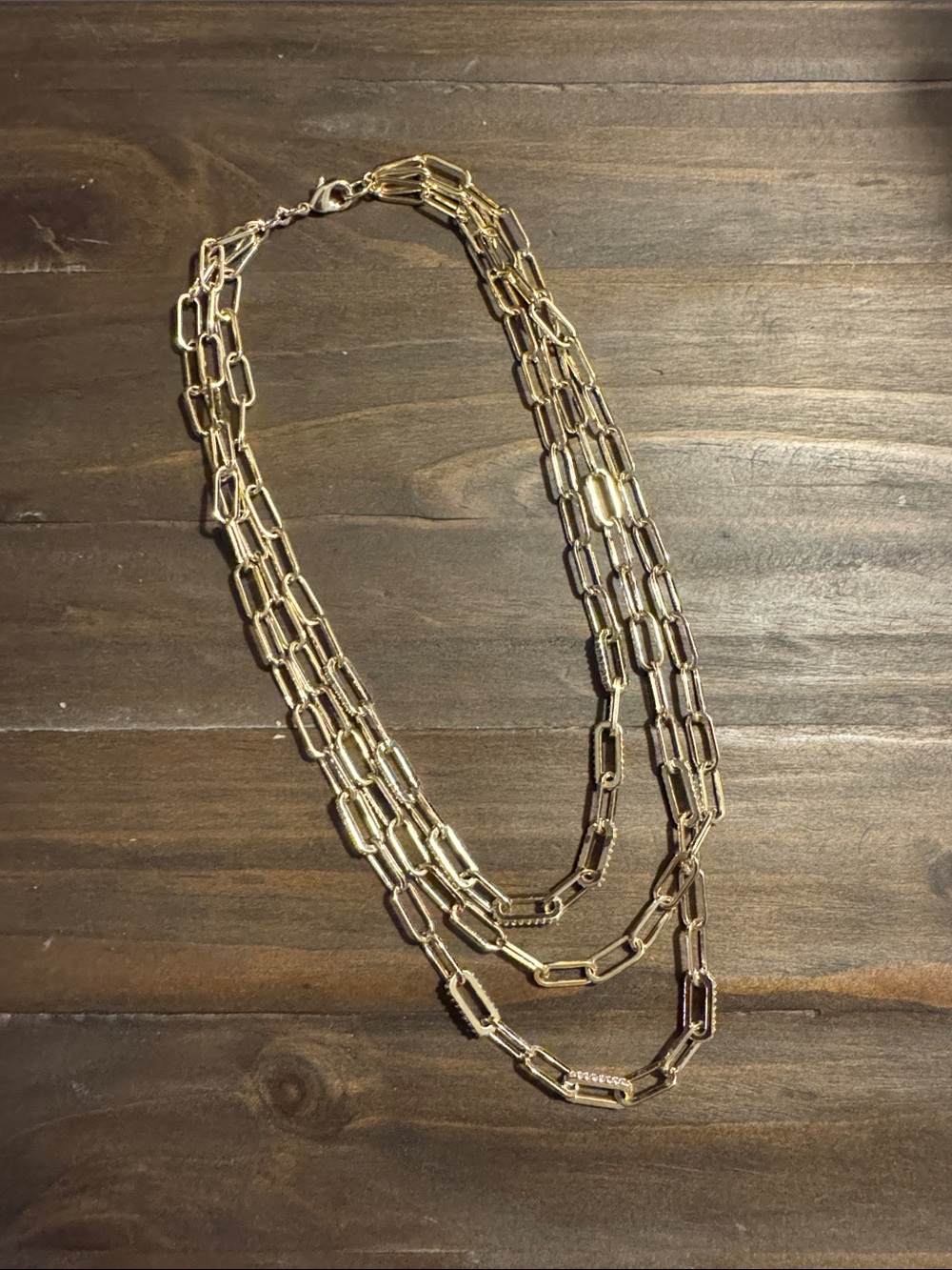 Kendra Scott Gold Layered Paperclip Necklace